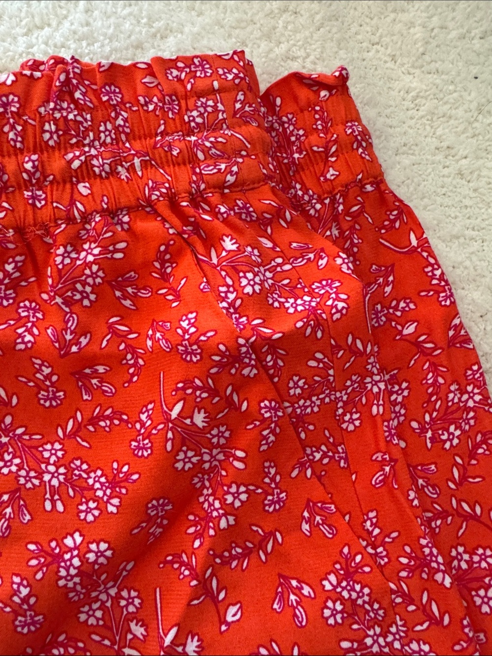 Bright Floral Athletic Pull-On Shorts with Drawstring - Picture 5 of 6